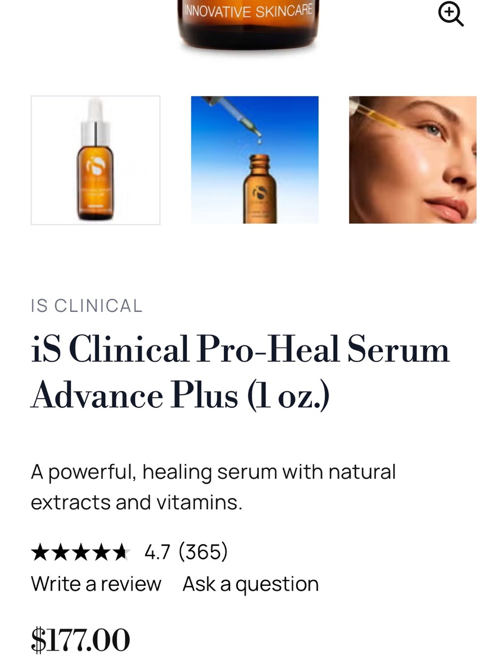 iS Clinical Pro-Heal Advanced Serum — Amber Face Oil